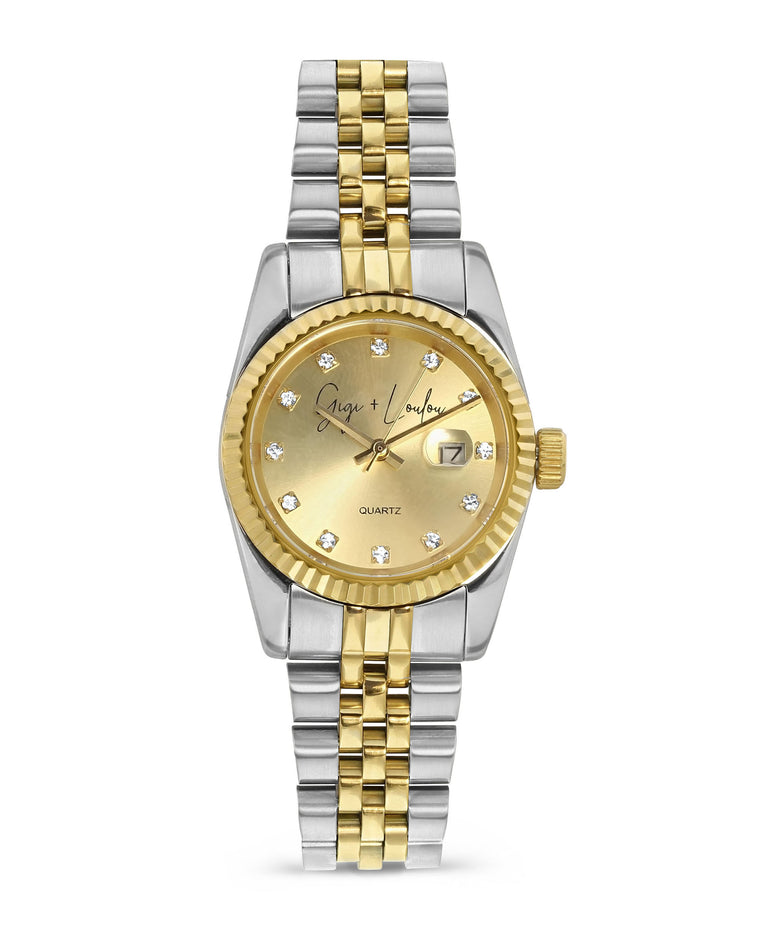Gigi + Loulou - Two Tone Watch met Gold Dial