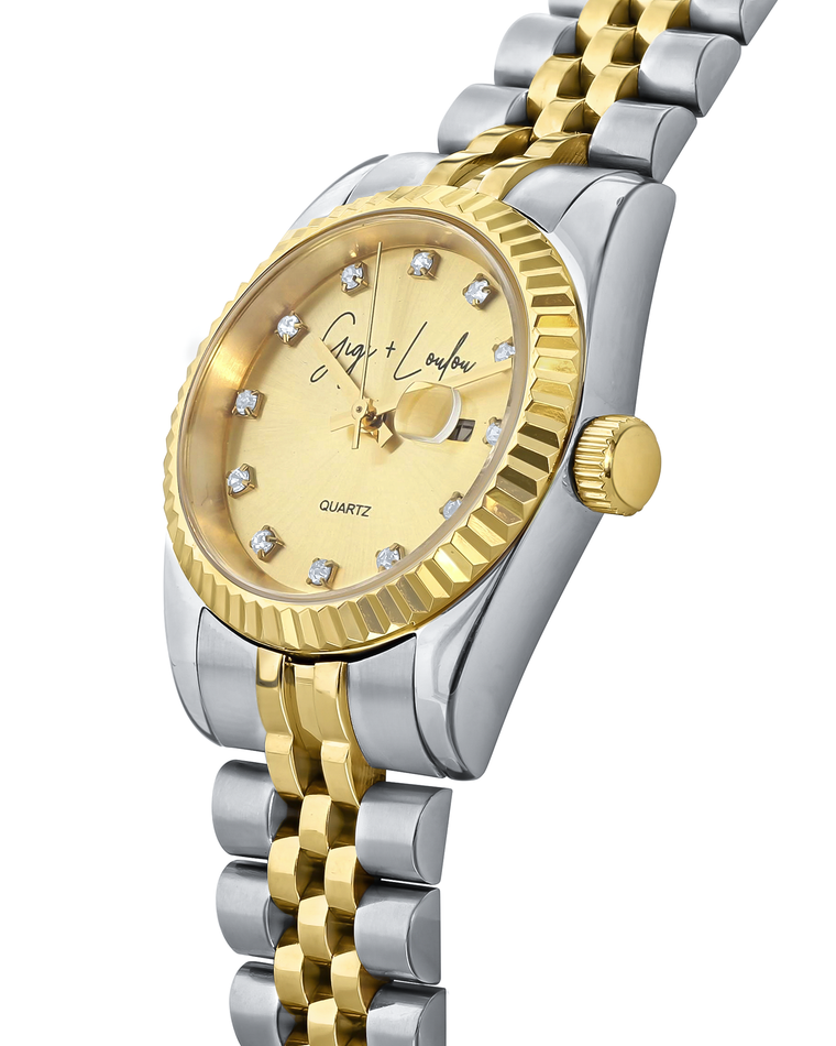 Gigi + Loulou - Two Tone Watch met Gold Dial