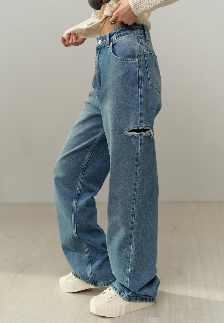 BILLIE - Cut Jeans in Blue