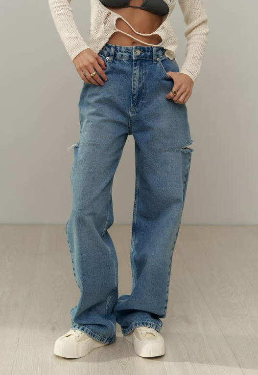 BILLIE - Cut Jeans in Blue
