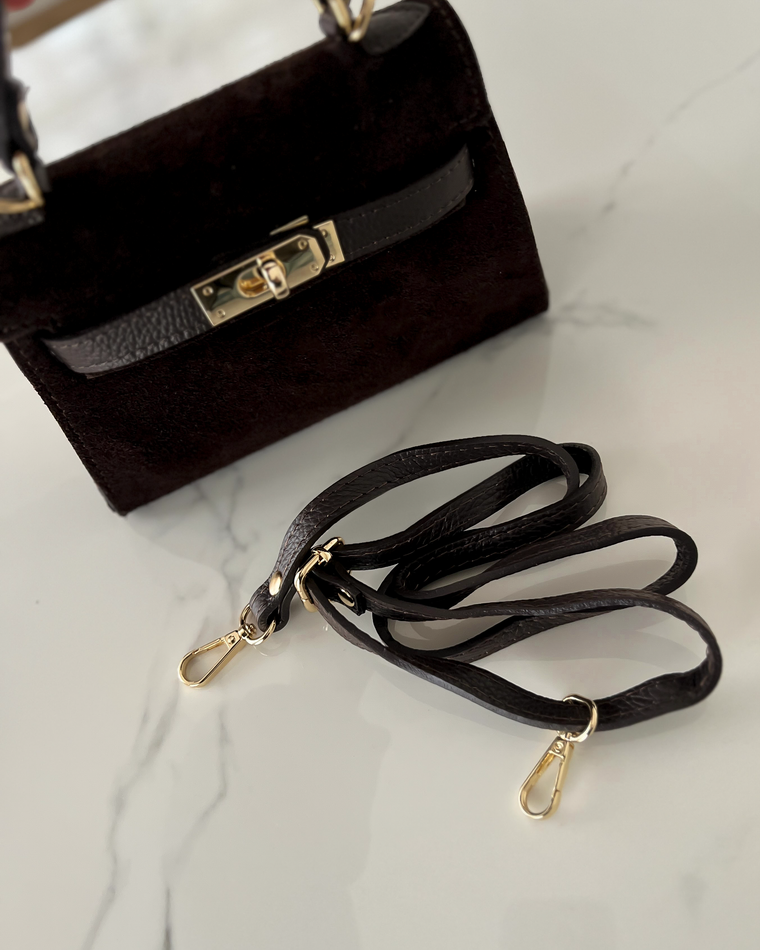 LILY - Mini Real Suede Leather Bag