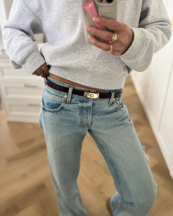 KIKI - Leather Twist Lock Belt