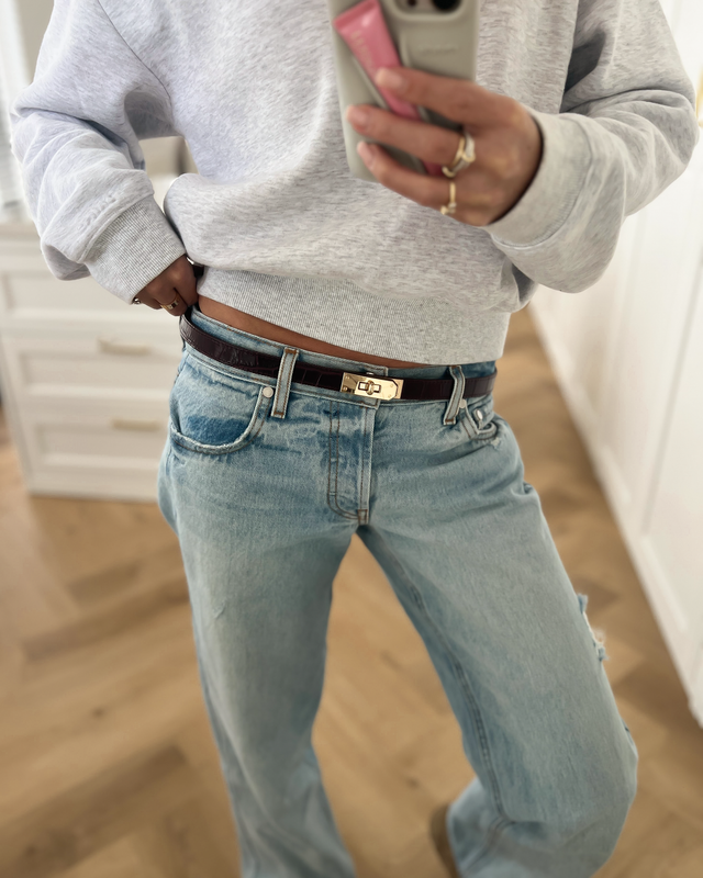 KIKI - Leather Twist Lock Belt