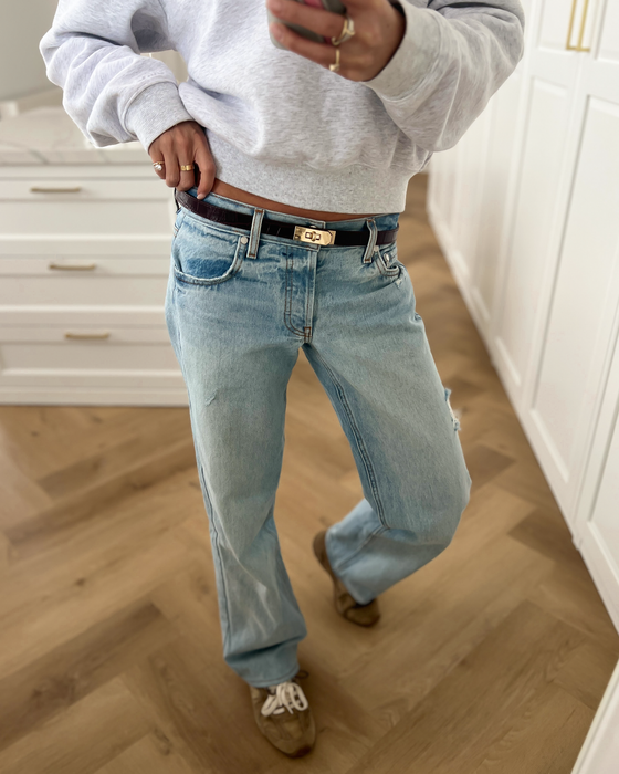 KIKI - Leather Twist Lock Belt