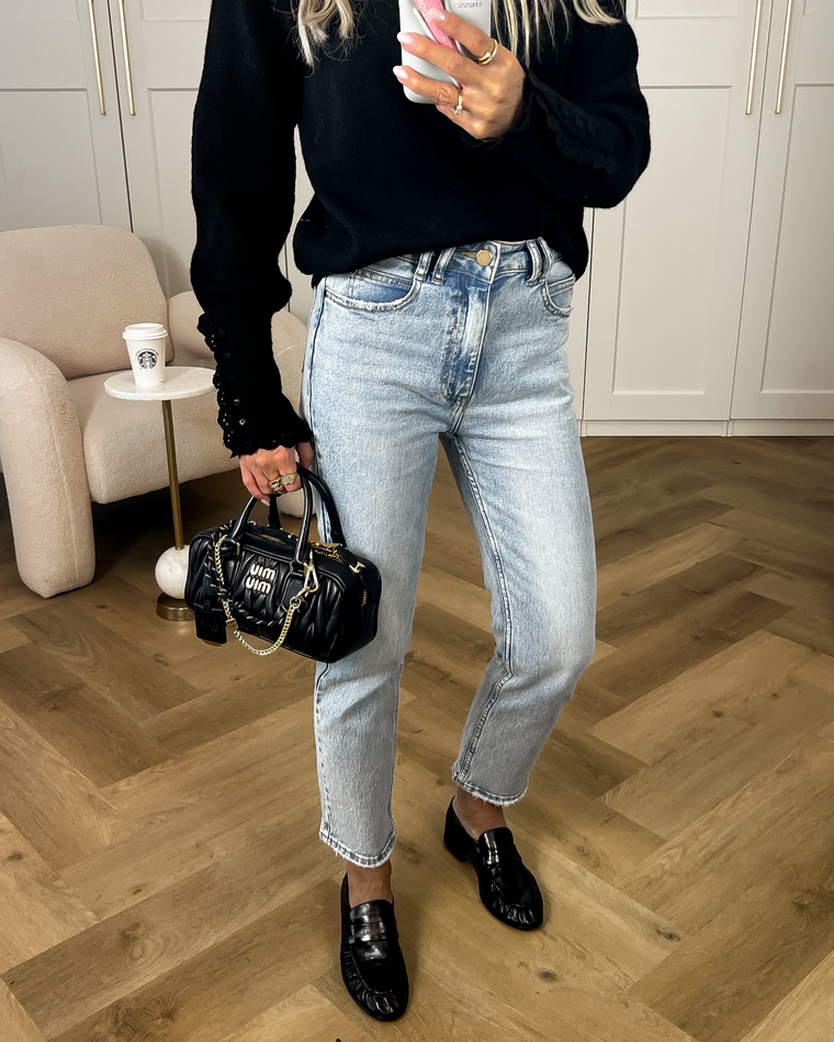 TAYLOR - Mom Jeans in Vintage Blue