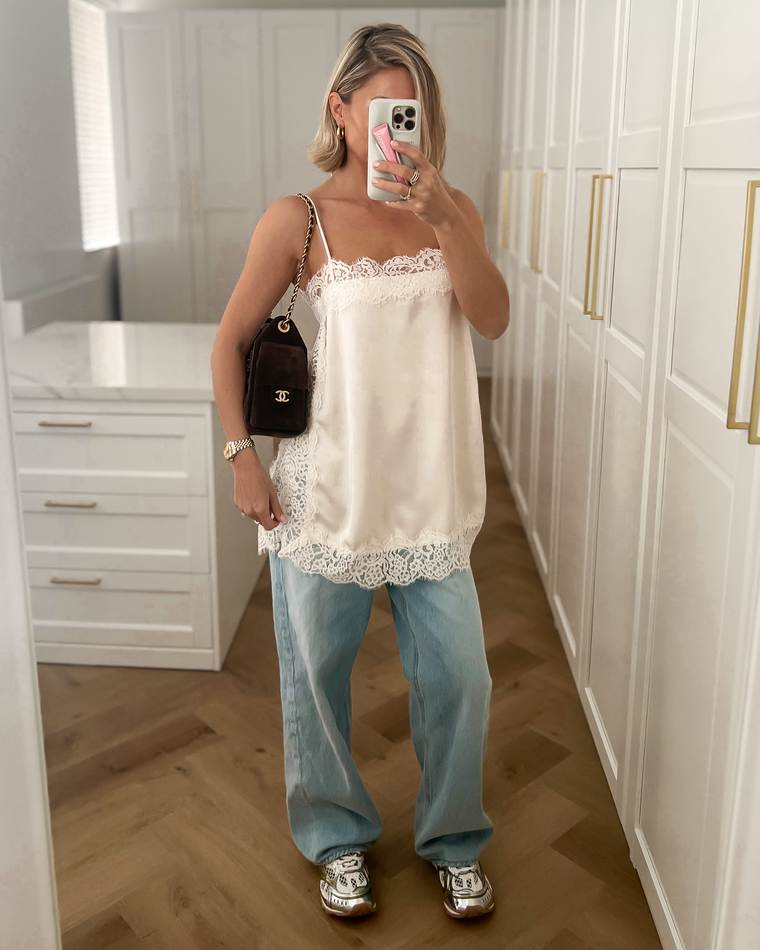 OLIVIA - Lace Cami Top in Off White