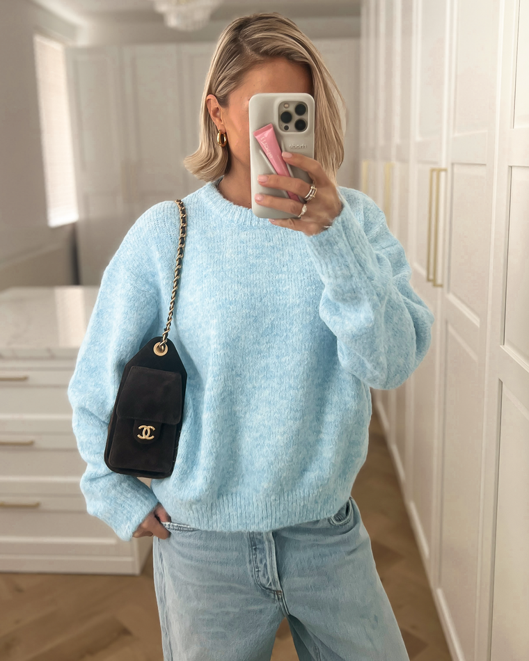 PARKER - Sweater in Sky Blue