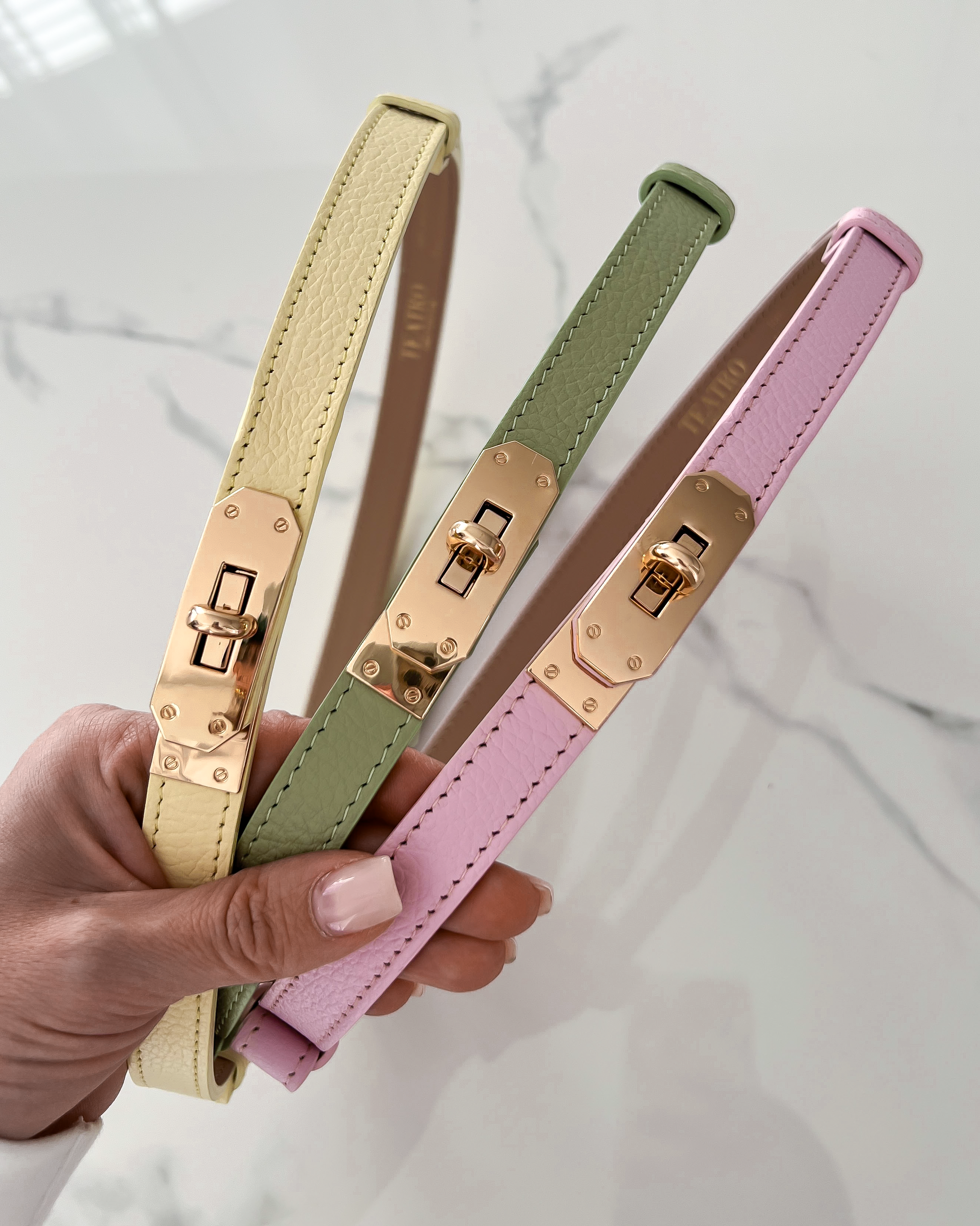 KIKI - Leather Twist Lock Belt