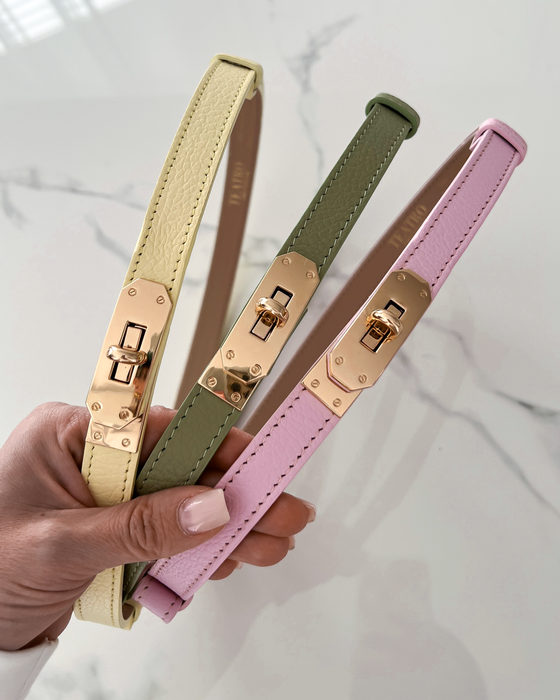 KIKI - Leather Twist Lock Belt