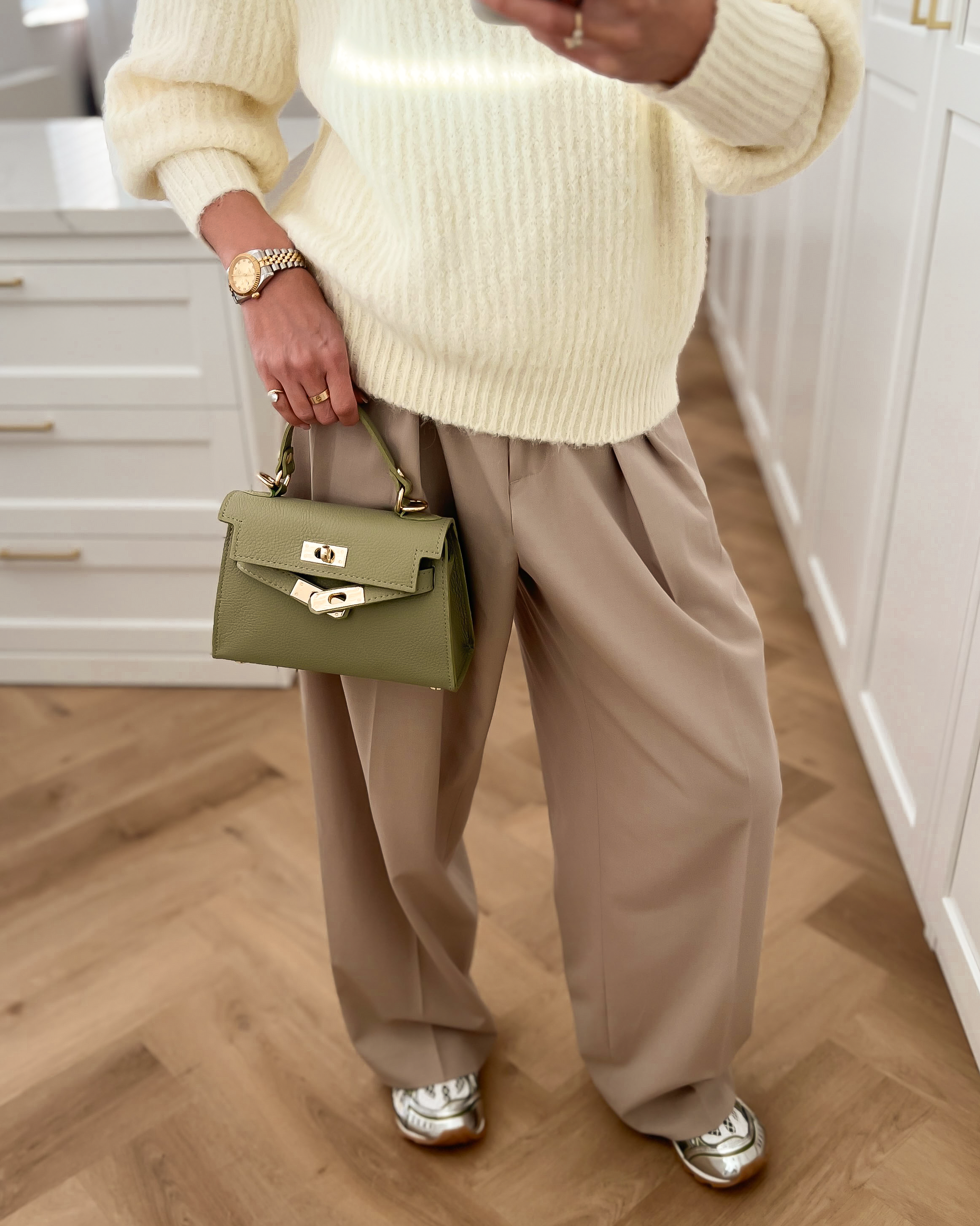 LILY - Mini Real Leather Bag in Pistachio Green