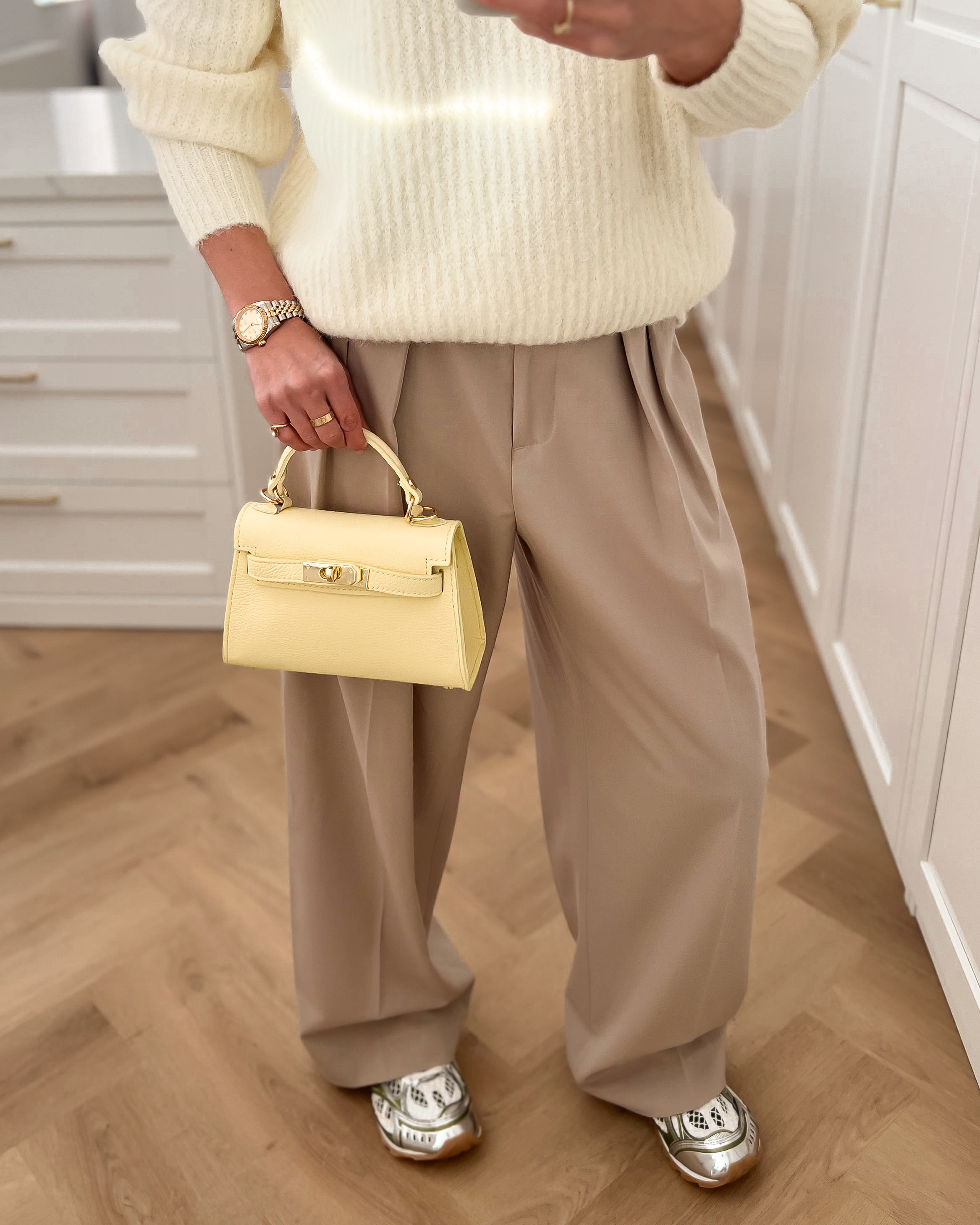 LILY - Mini Real Leather Bag in Butter Yellow