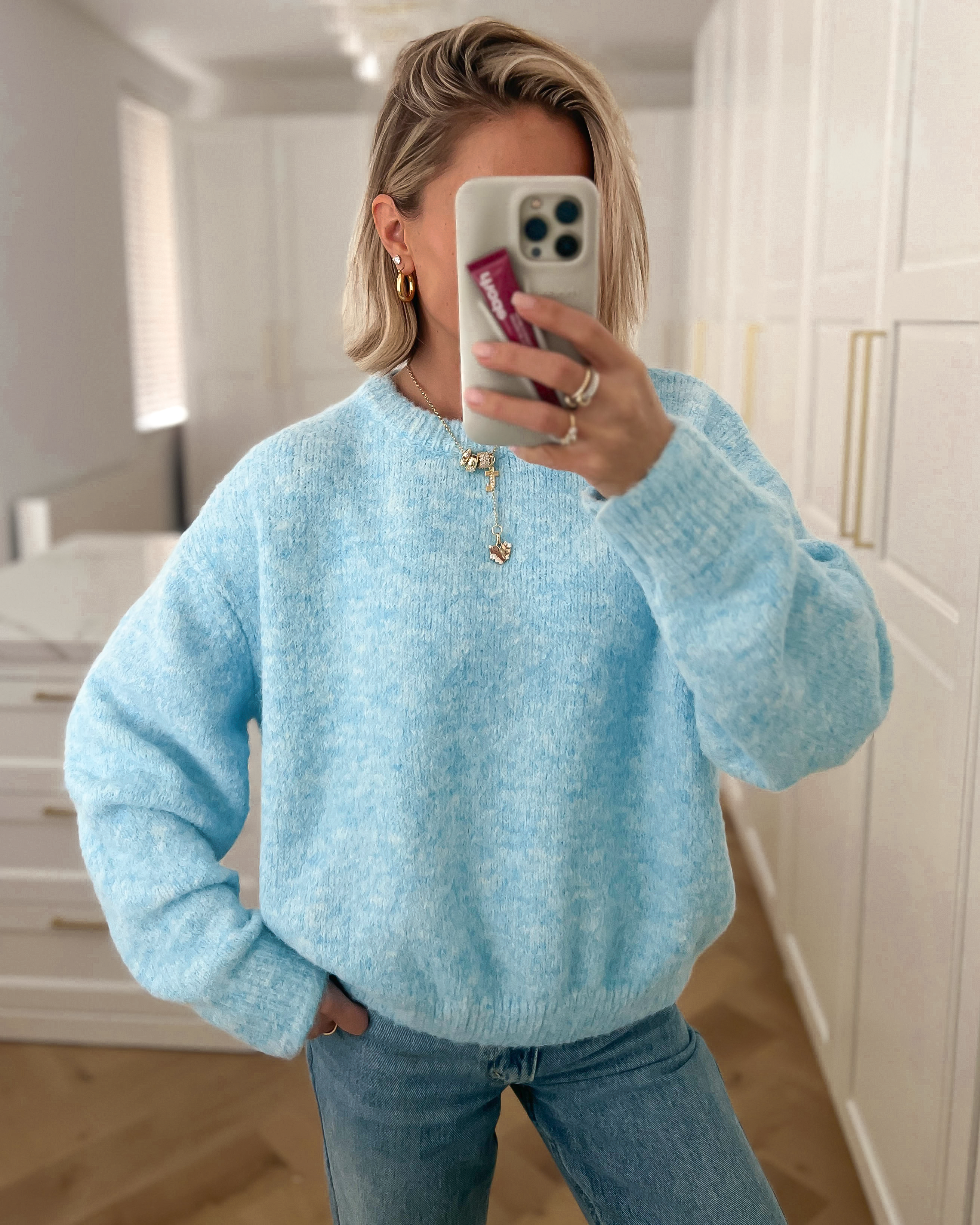 PARKER - Sweater in Sky Blue