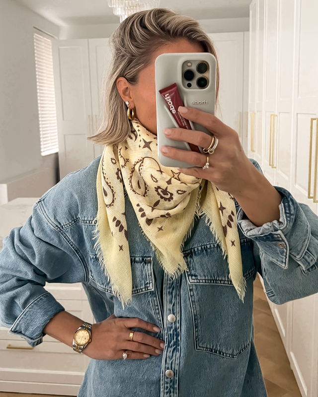 KUSHI - Paisley Luxury Scarf in Yellow