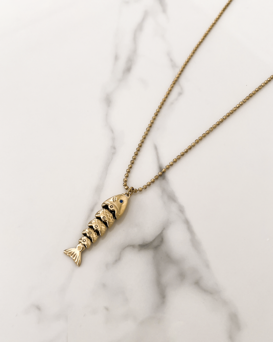 Fish Necklace in Gold