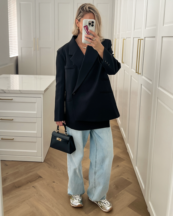 RYDER - Oversized Asymmetric Blazer in Black