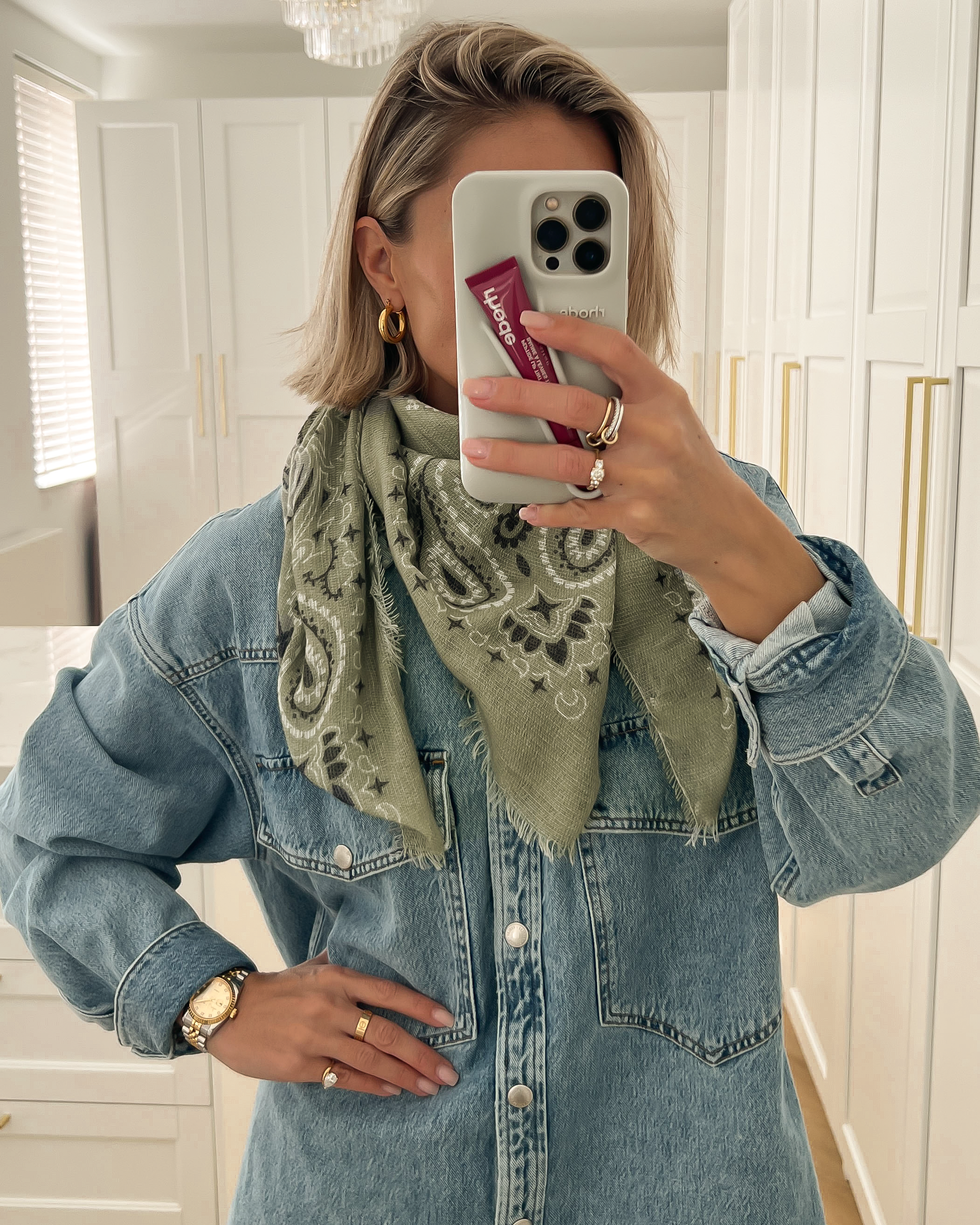 KUSHI - Paisley Luxury Scarf in Khaki