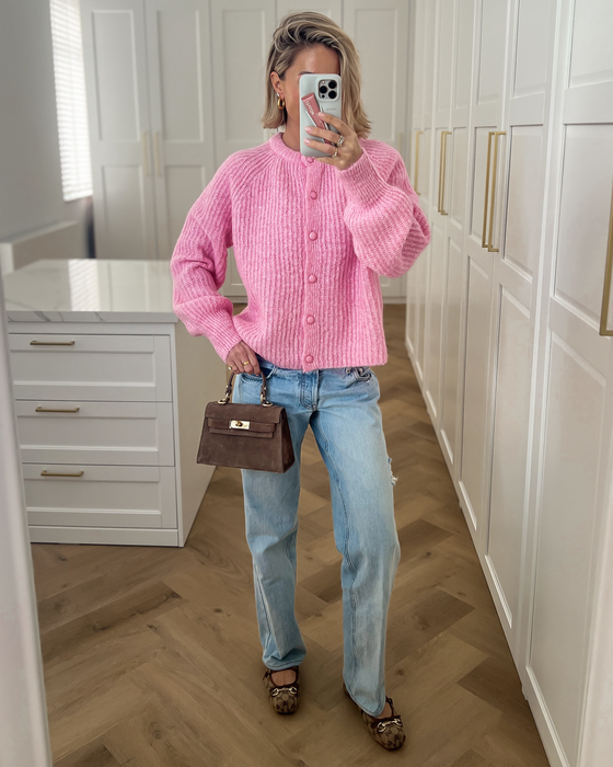 LIV - Cardigan in Peonie Pink