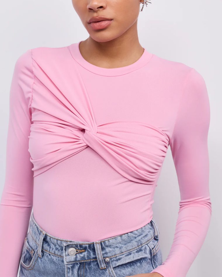 SALE - DILARA Twisted Longsleeve Top in Pink