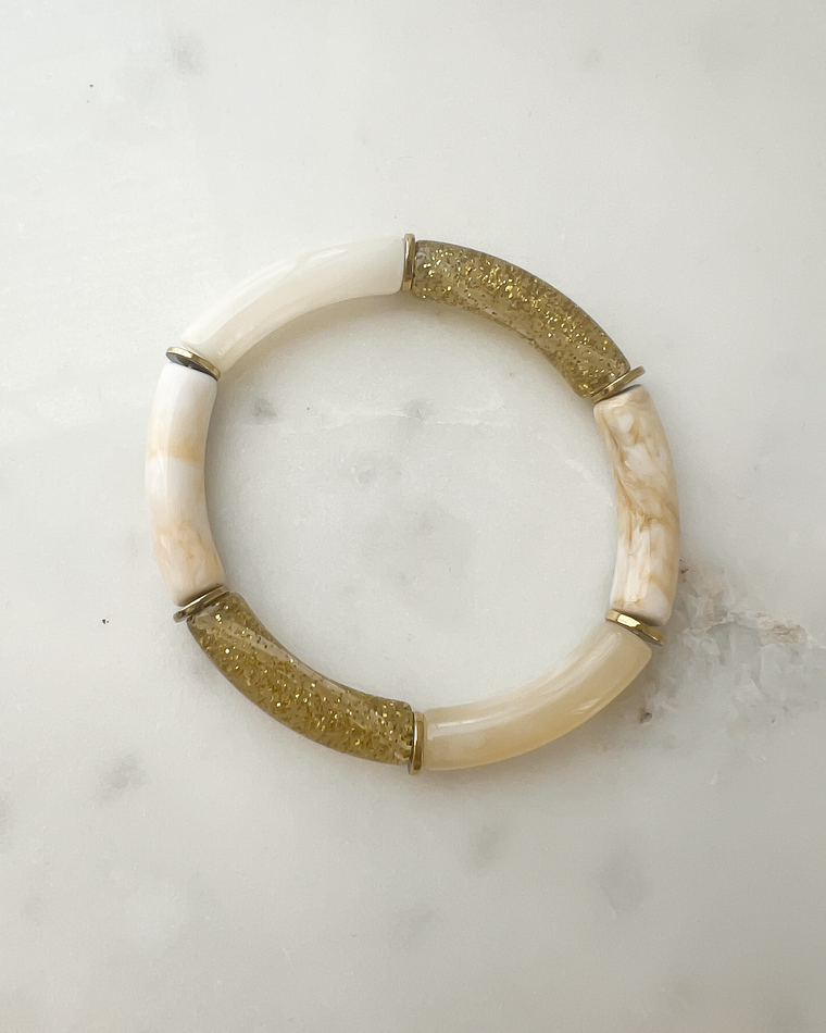SALE - Resin Bangle Bracelet in Brown Sparkle