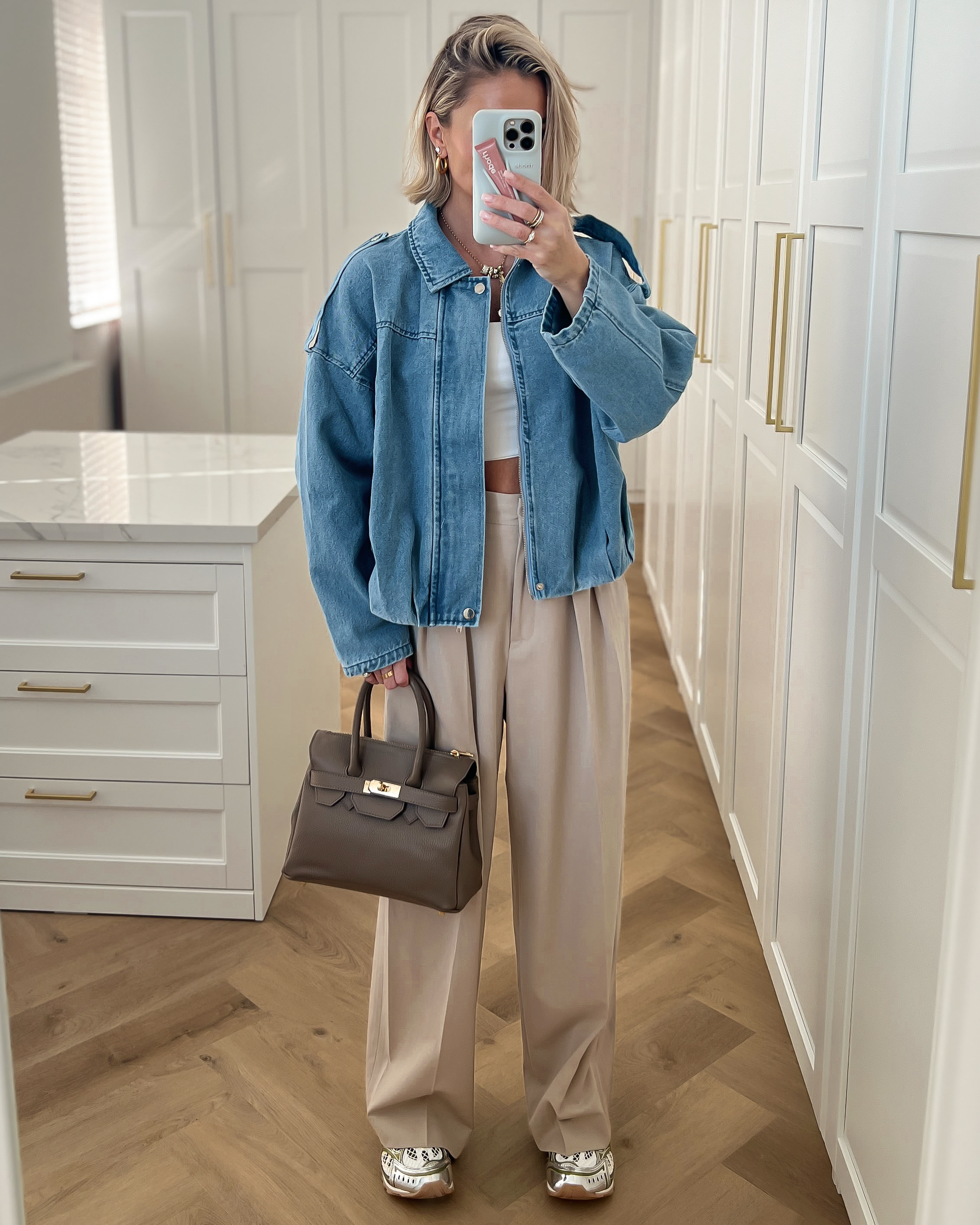 NOVA - Denim Bomber in Blue