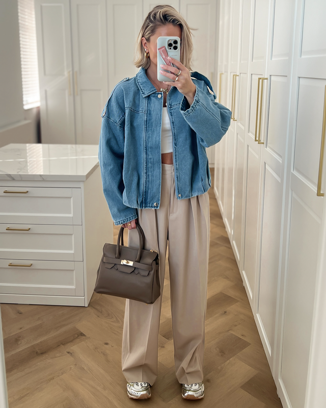 NOVA - Denim Bomber in Blue