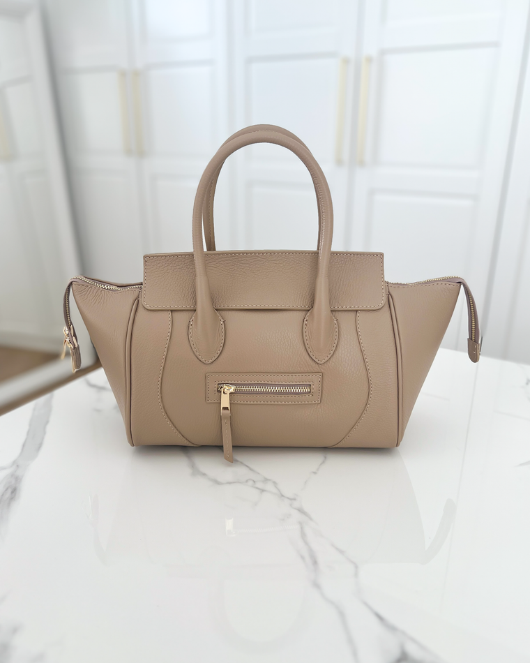 CELINE - Tote Leather Bag in Beige