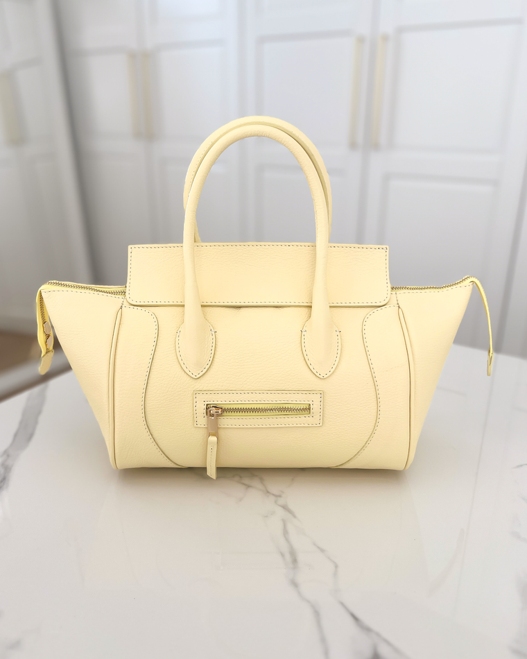 CELINE - Tote Leather Bag in Butter Yellow
