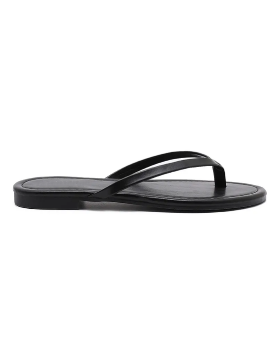 Thong Sandals in Black