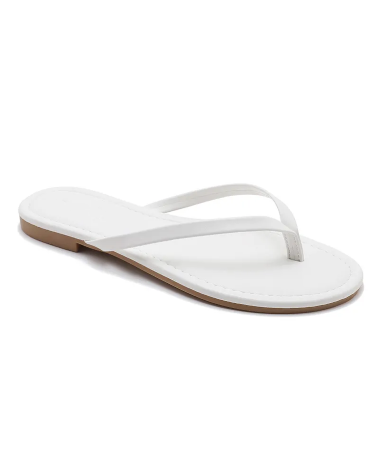 Thong Sandals in White