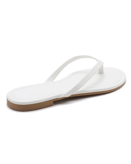 Thong Sandals in White