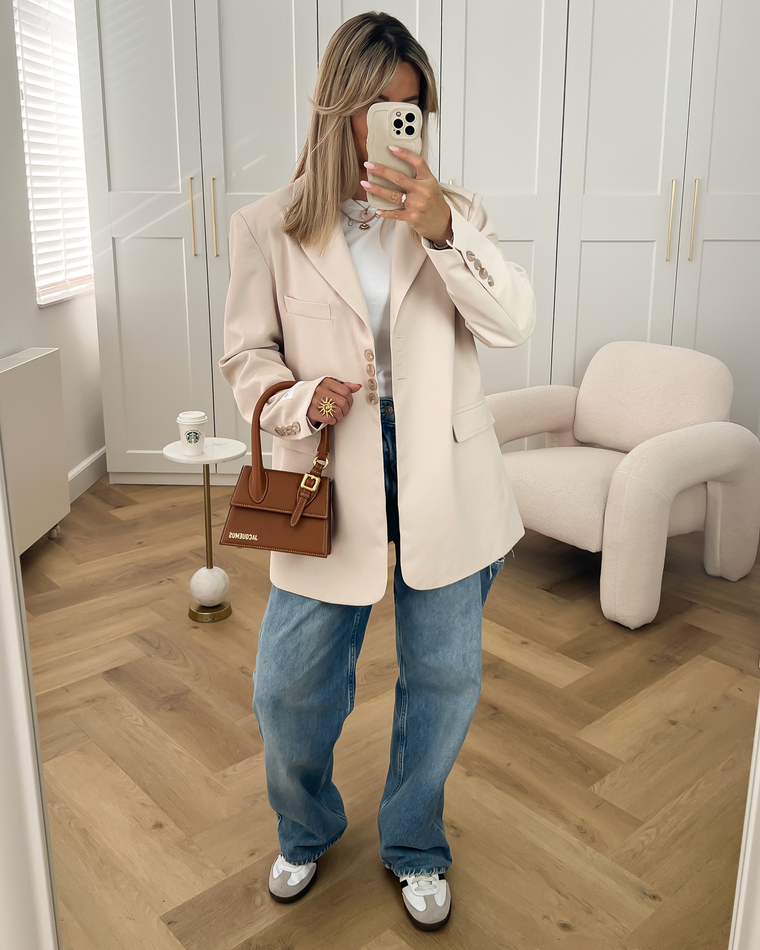 Gigi + Loulou - Oversized Blazer in Light Beige