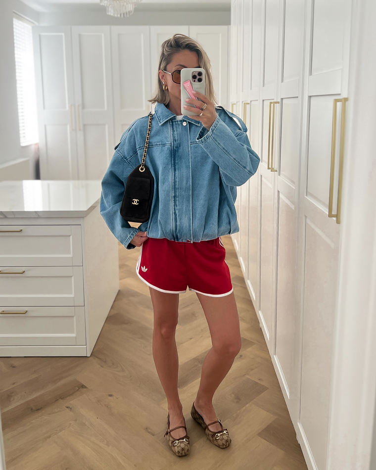 NOVA - Denim Bomber in Blue