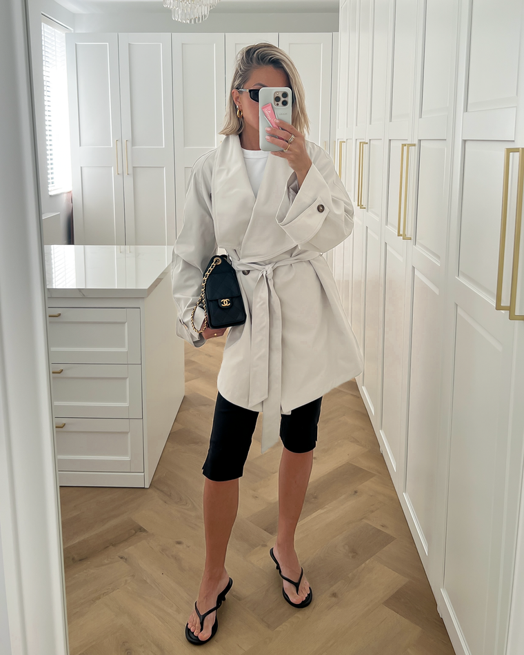 AUSTIN - Midi Trench Coat in Beige