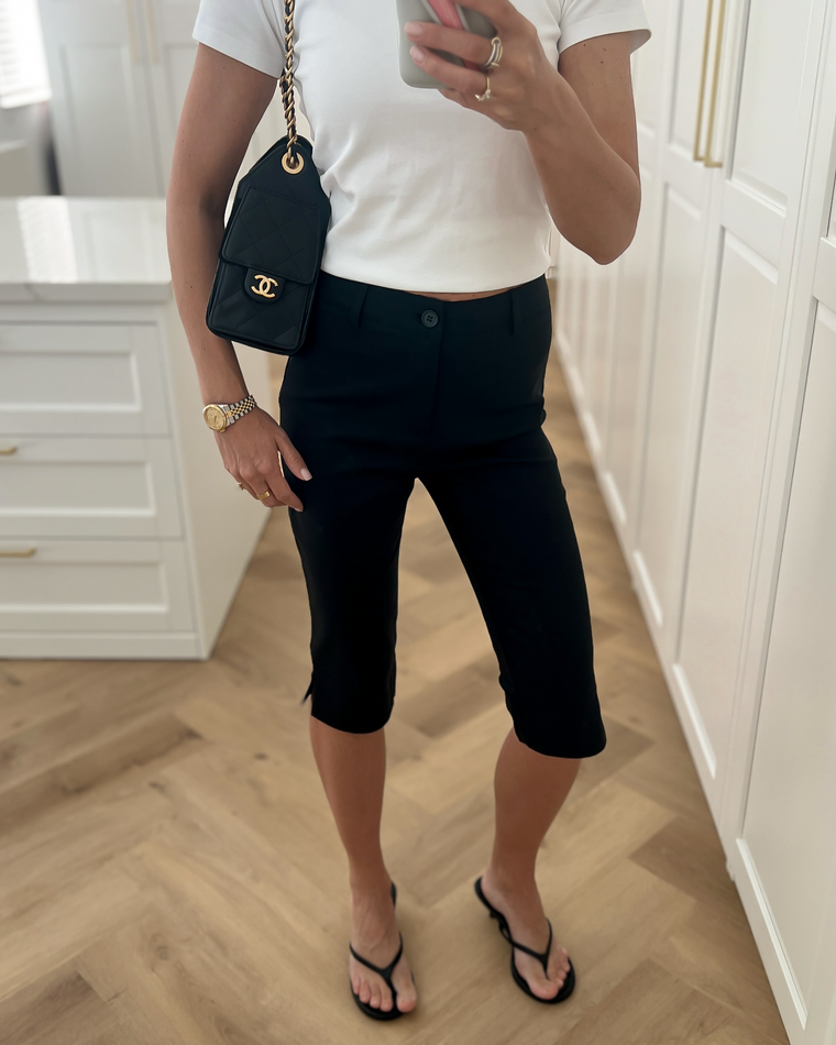 RIANNA - Capri Pants in Black