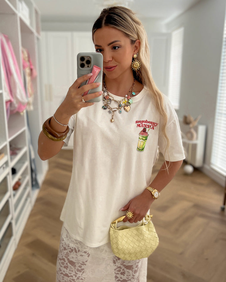MATCHA - Printed T-shirt in White