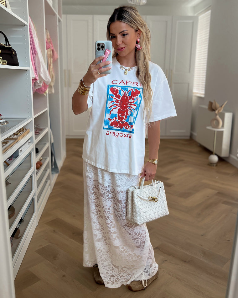 CAPRI - Printed T-Shirt in White