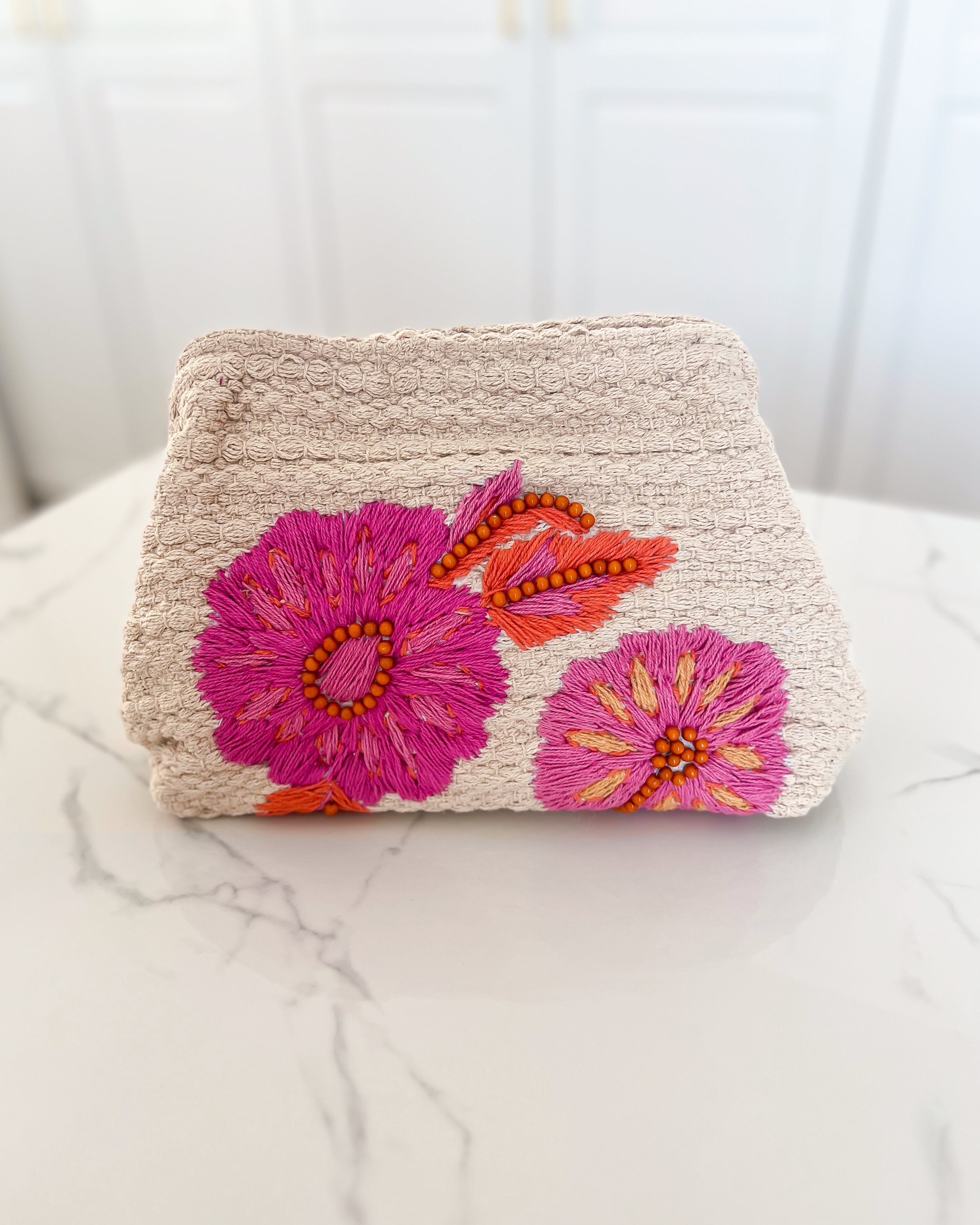 HAWAII - Handmade Clutch Bag with Magnolia Print