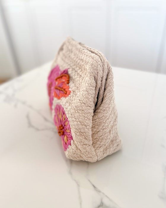HAWAII - Handmade Clutch Bag with Magnolia Print