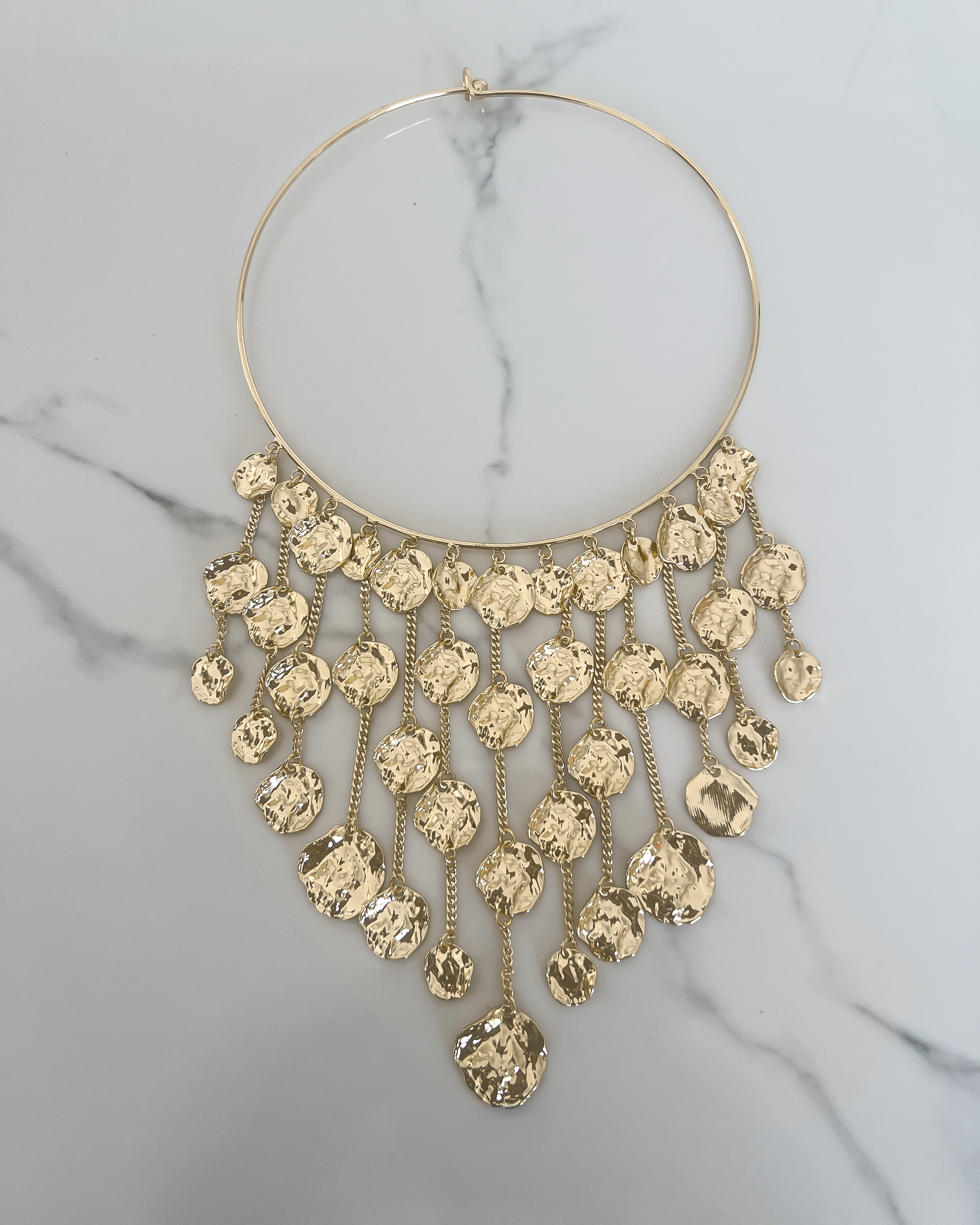 Coin Rain Necklace in Gold