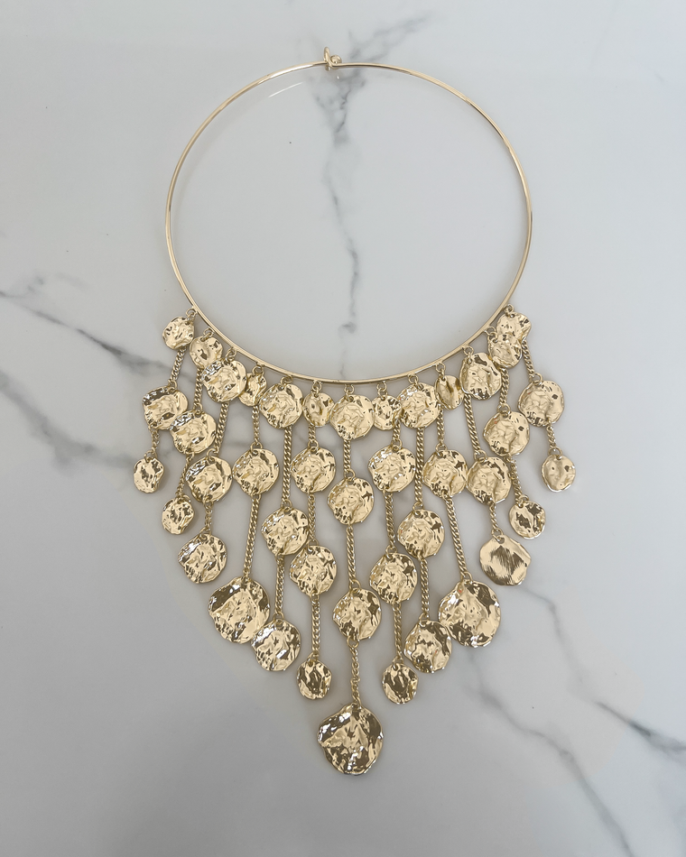 Coin Rain Necklace in Gold