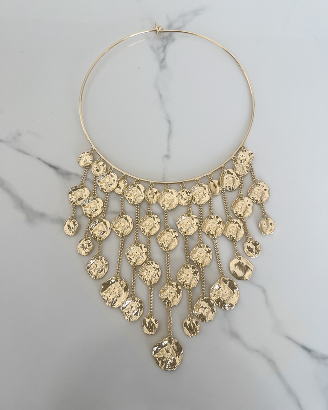 Coin Rain Necklace in Gold