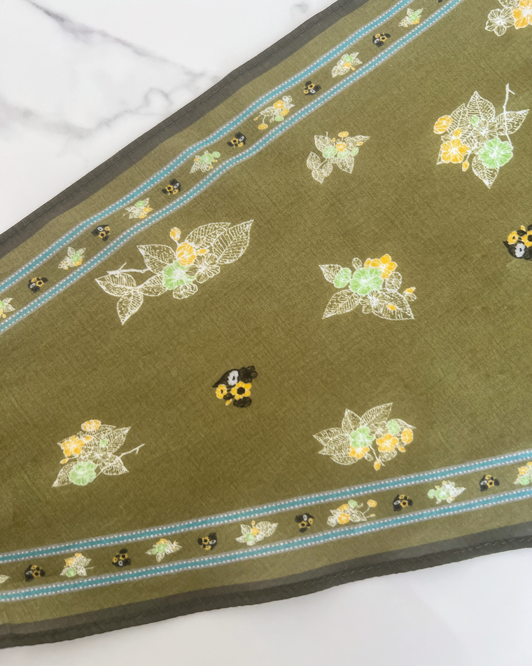 Triangle Scarf in Olive Green