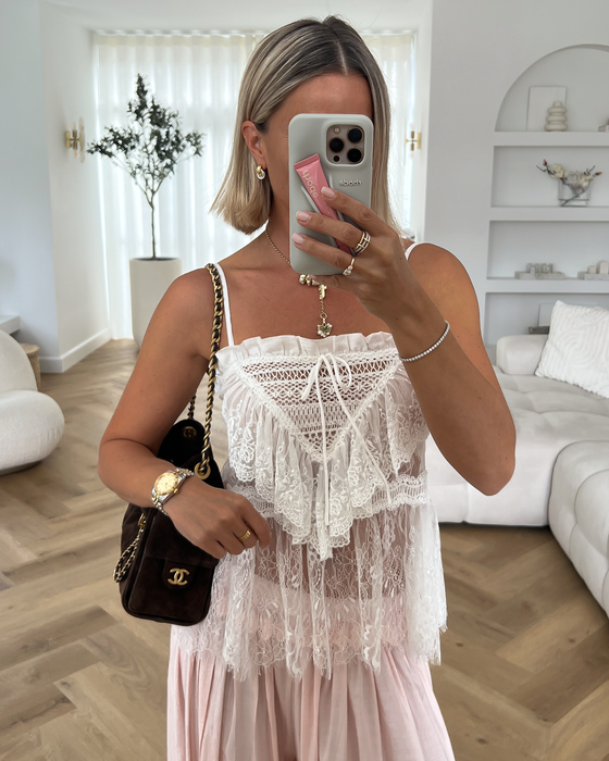 SCARLETT - Lace Top in White