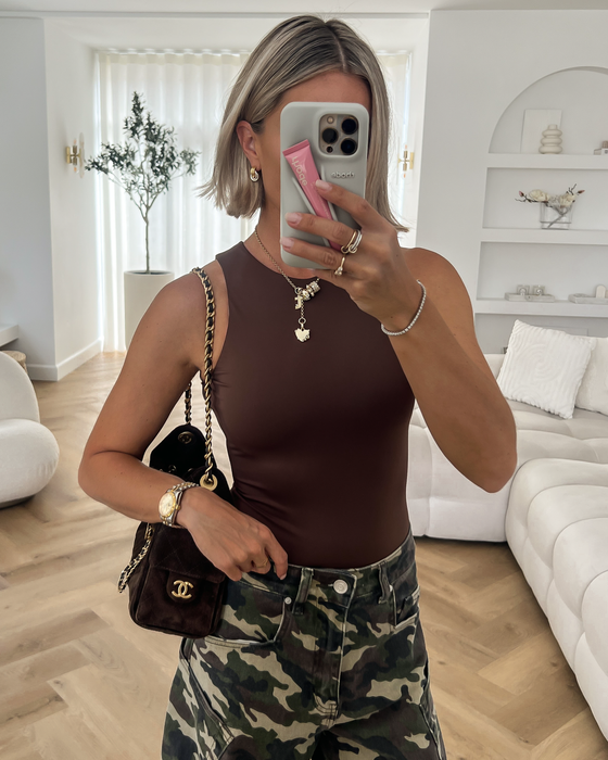 MAE - Bodysuit in Chocolate Brown