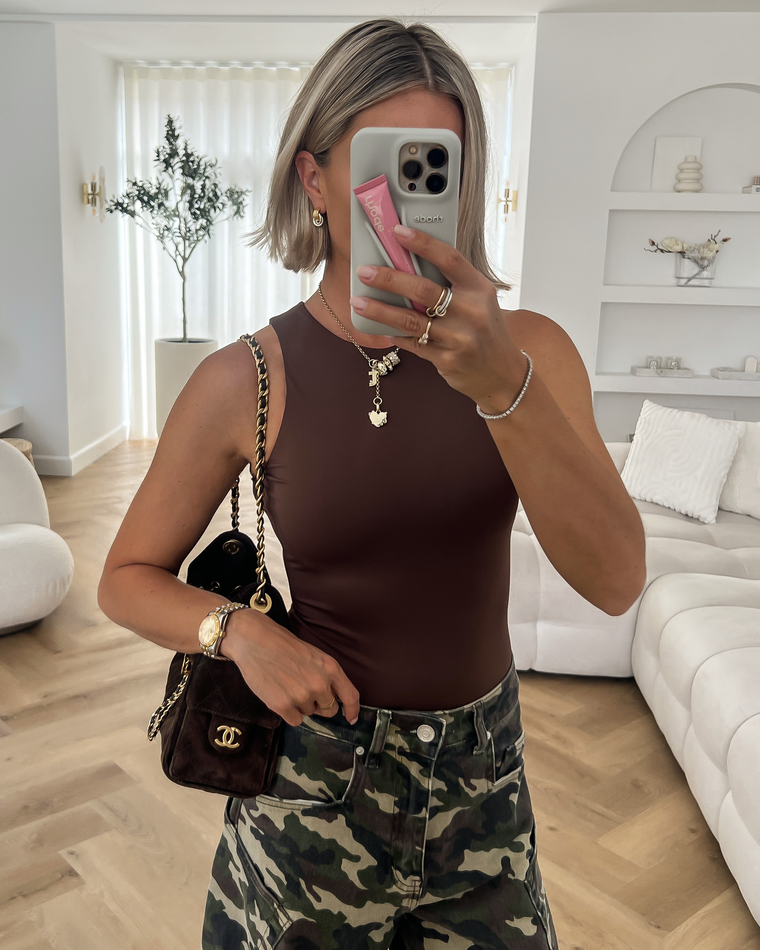 MAE - Bodysuit in Chocolate Brown