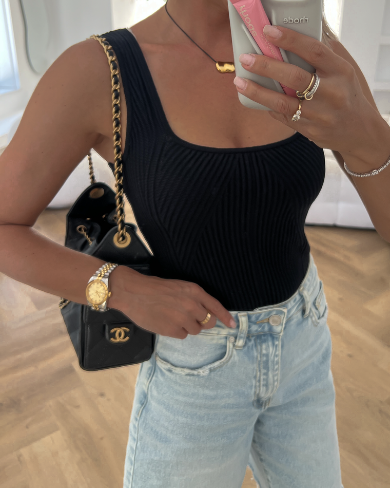 SKYE - Knit Bodysuit in Black