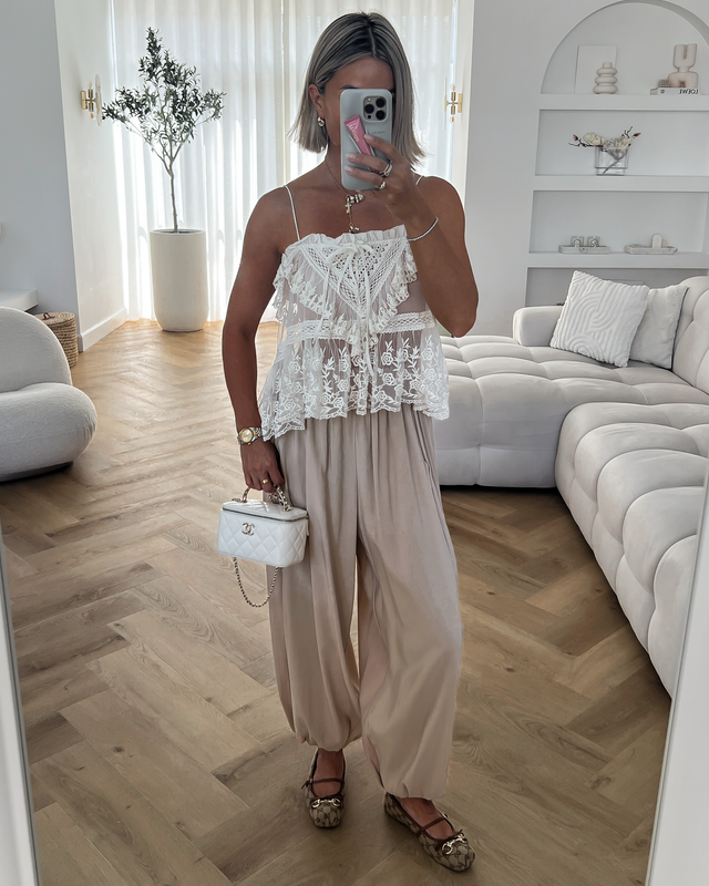 SALE - BOWIE Soft Balloon Pants in Beige