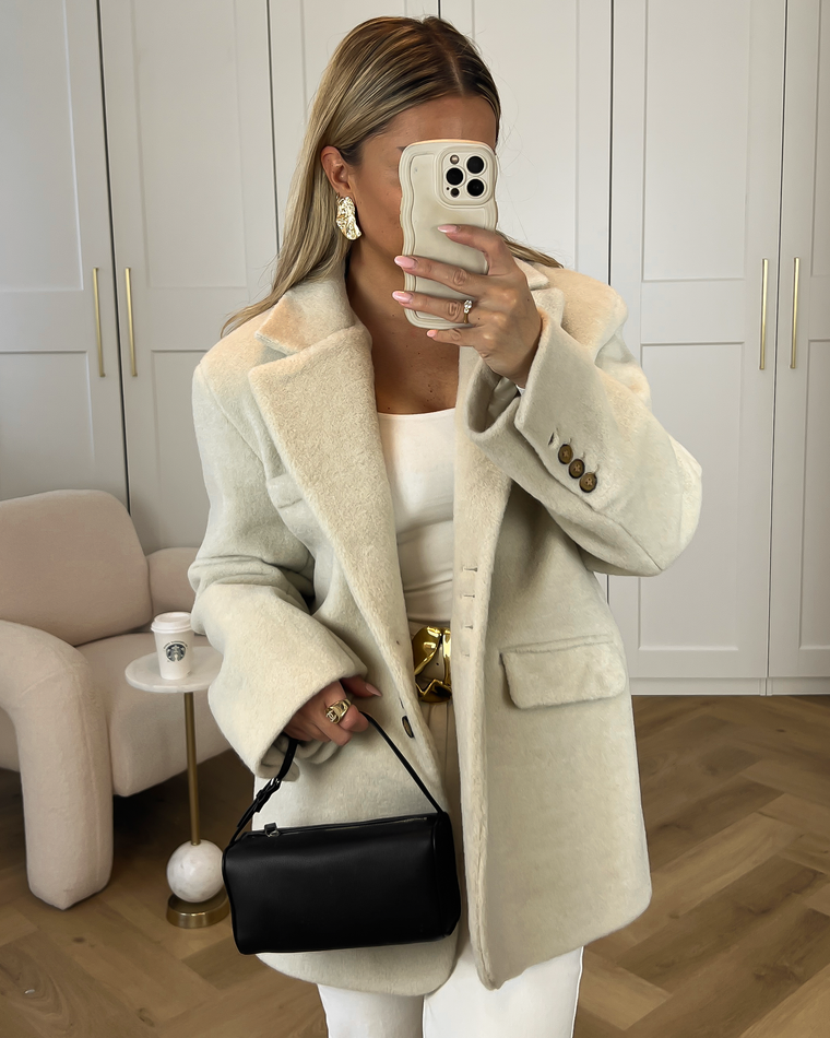 SALE - FAUVE Oversized Blazer Jacket in Beige