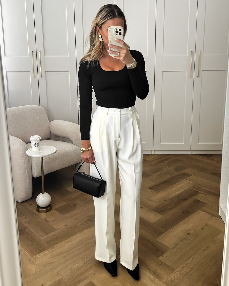 SALE - OLIVE Pantalon in Off White