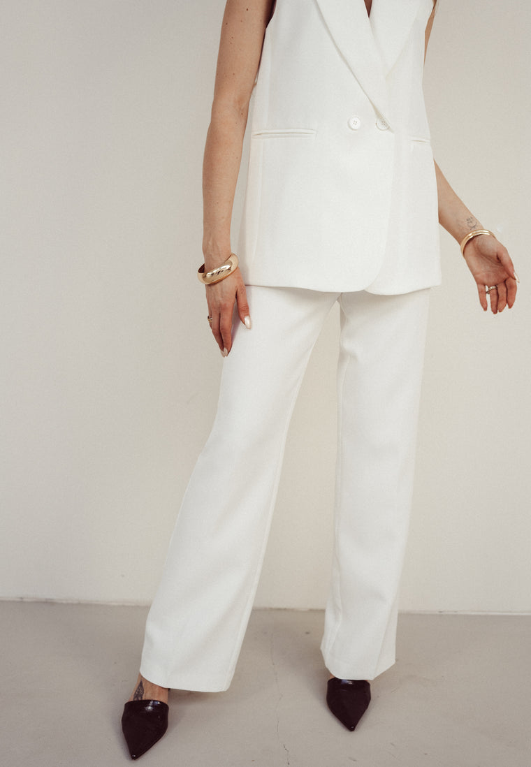 DOLORES - Pantalon in White